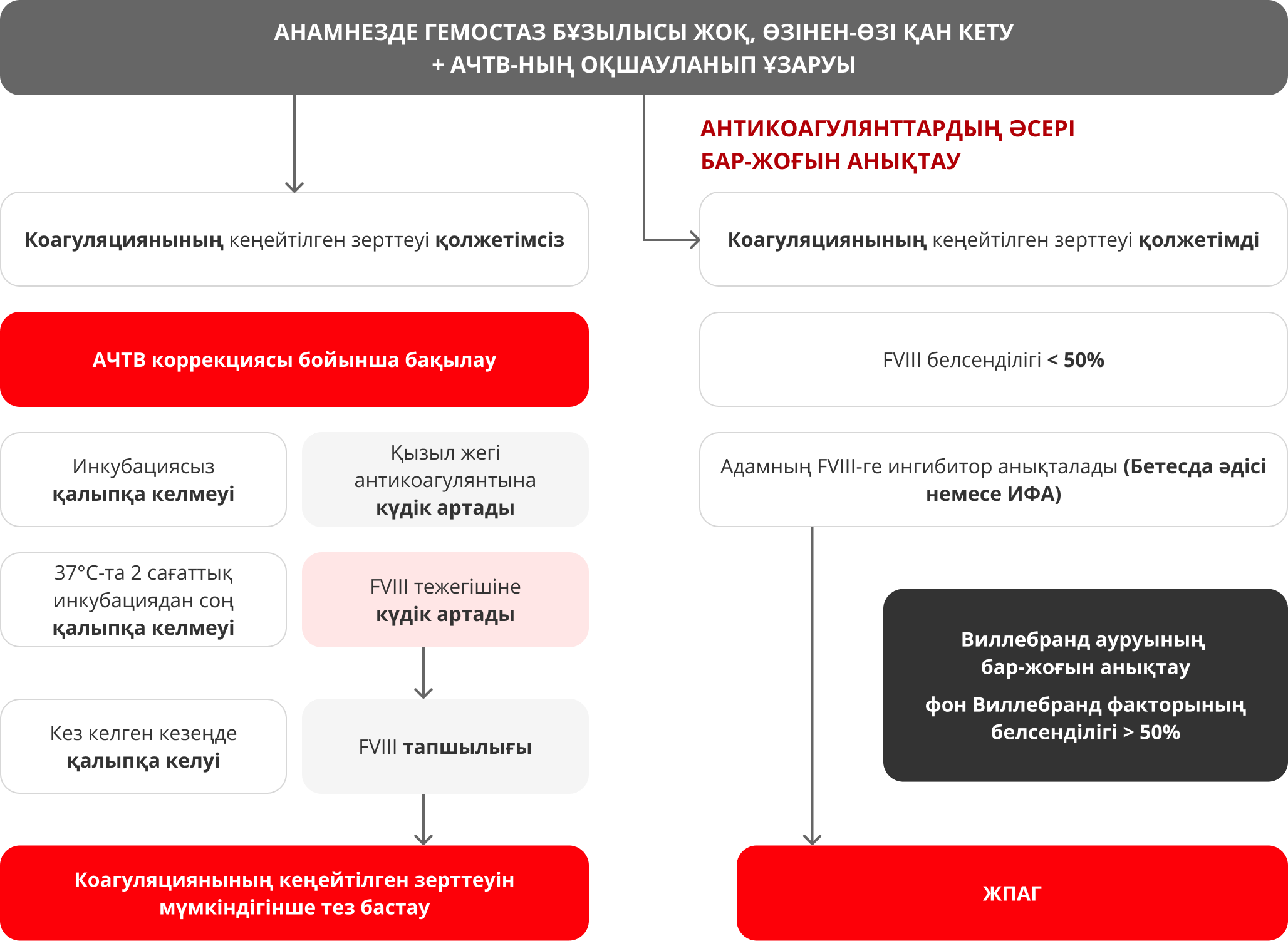 ЖПАГ диагностикалауының алгоритмі