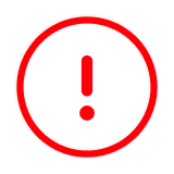 Қызыл контурлы ескерту белгішесі